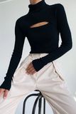 Cutout Turtleneck