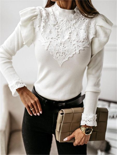 Lace Ruffle Cap Sleeve Top