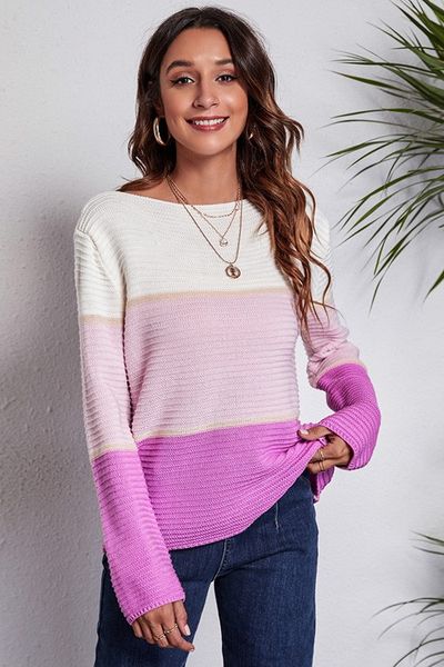 Rib Colorblock Sweater