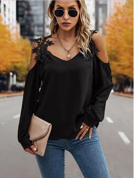 Lace Shoulder Blouse