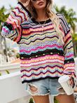 Colorful Crochet Sweater