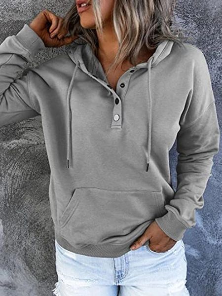 Henley Style Hoodie