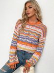 Colorful Crochet Sweater