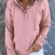 Henley Style Hoodie