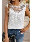 White Eyelet Lace Tank