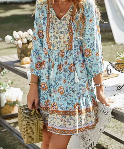 Boho Print Dress