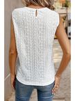 White Eyelet Lace Tank