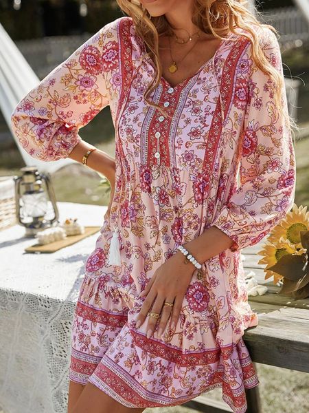 Boho Print Dress