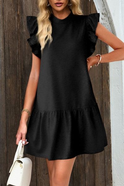 Sweatshirt Ruffle Dress