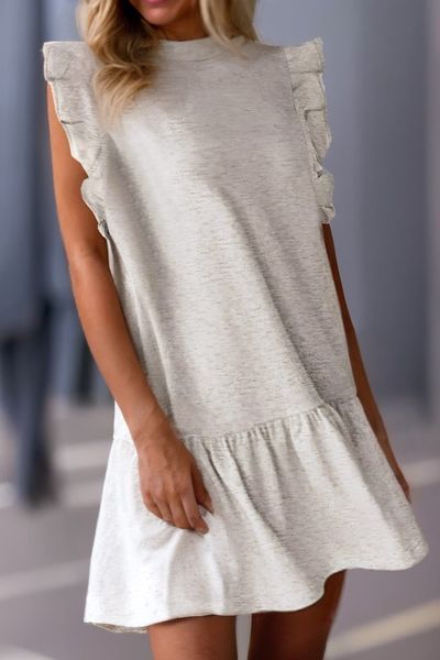 Sweatshirt Ruffle Dress