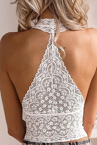 Deep V Neck Lace Bralette