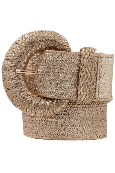 Metallic Straw Belt