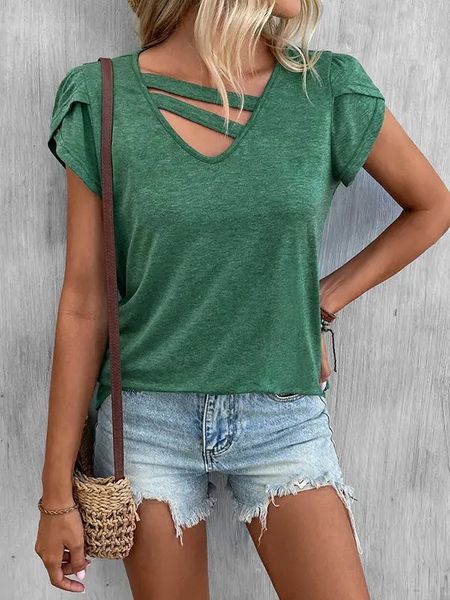 Cross Over Cap Sleeve Top