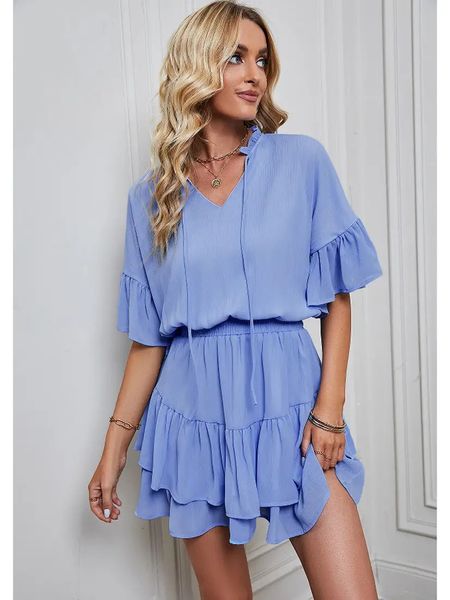 Soft Ruffle Flounce Dress