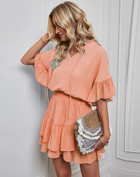 Soft Ruffle Flounce Dress