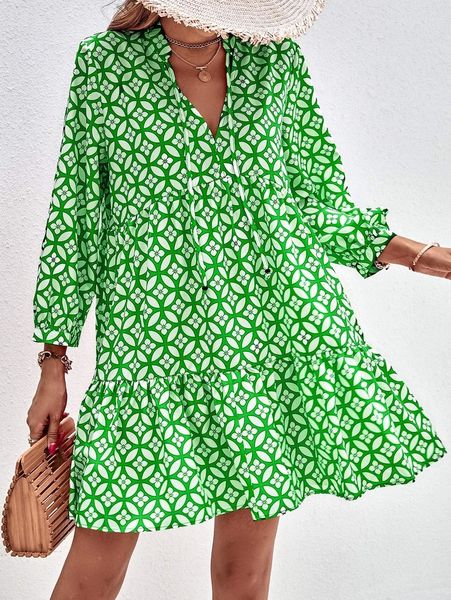 Retro Flowing Tunic Dress