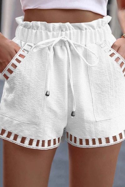 Open Weave Drawstring Short