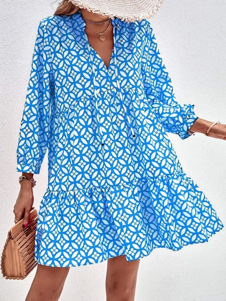 Retro Flowing Tunic Dress