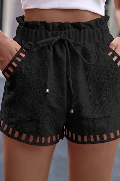 Open Weave Drawstring Short