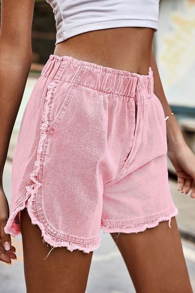 Elastic Snap Zip Shorts