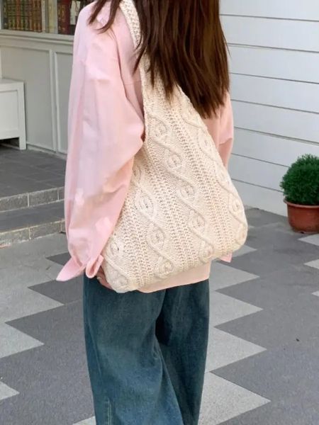 Cable Knit Tote