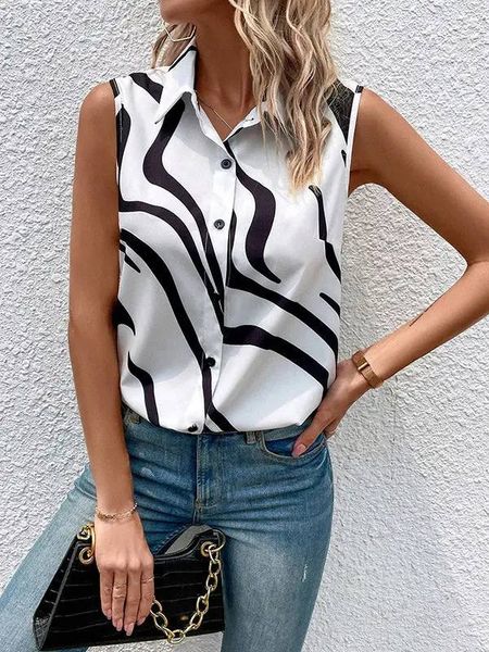 Sleeveless Swirl Top