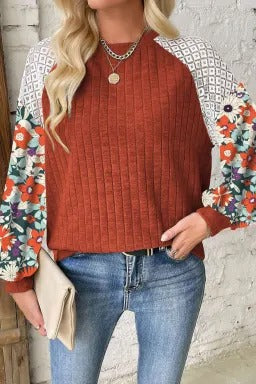 Mixed Print Long Sleeve