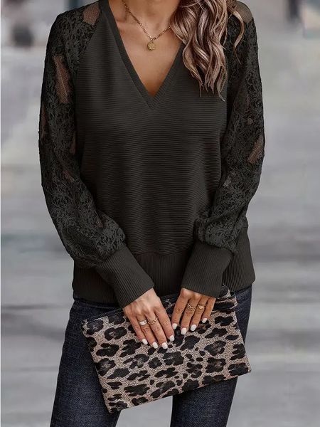 Lace Detailed Sleeve Top