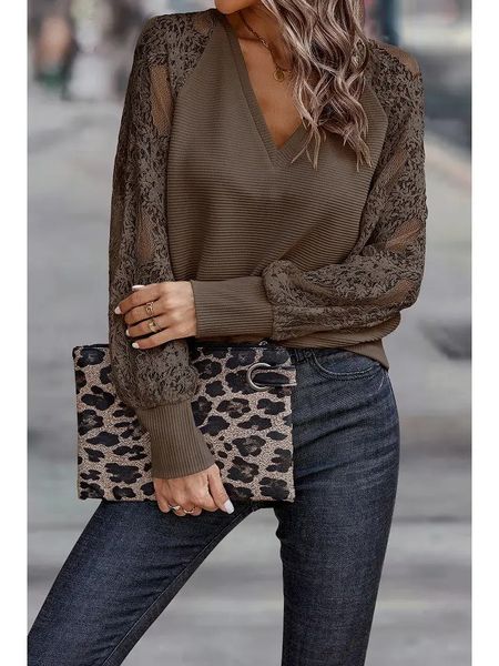 Lace Detailed Sleeve Top