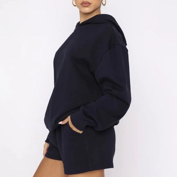 2 Piece Hoodie Short Set