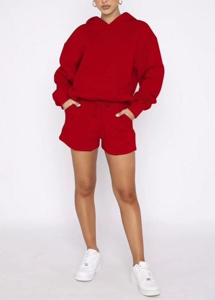 2 Piece Hoodie Short Set