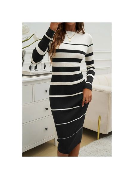 New Stripe Midi Dress