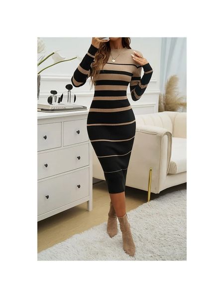 New Stripe Midi Dress