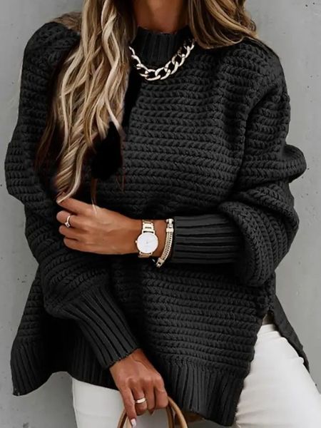 Knit Slide Slit Sweater