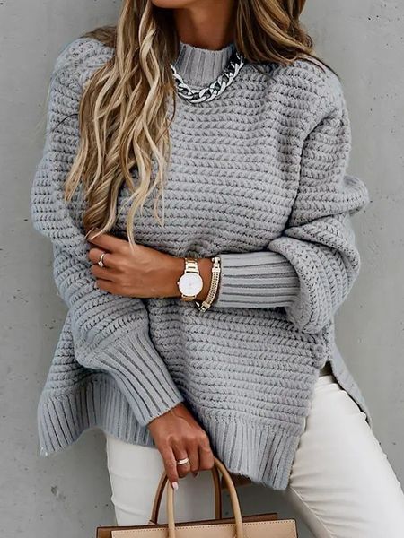 Knit Slide Slit Sweater