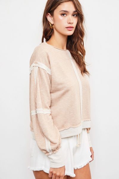 Terry Open Seam Sweatshirt