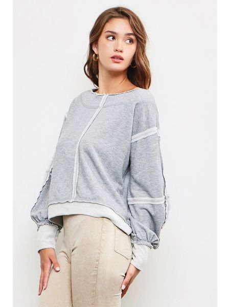 Terry Open Seam Sweatshirt