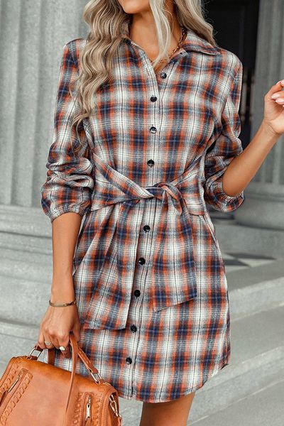 Plaid Tie Dress