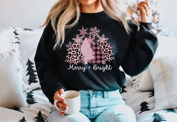 Pink Merry Bright Sweatshirt