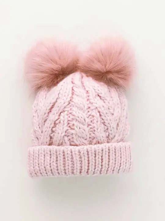 TM Blush Pink Fluffer Beanie Hat