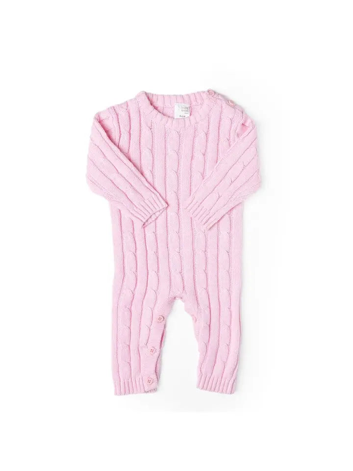 TM Pink Cable-Knit Playsuit